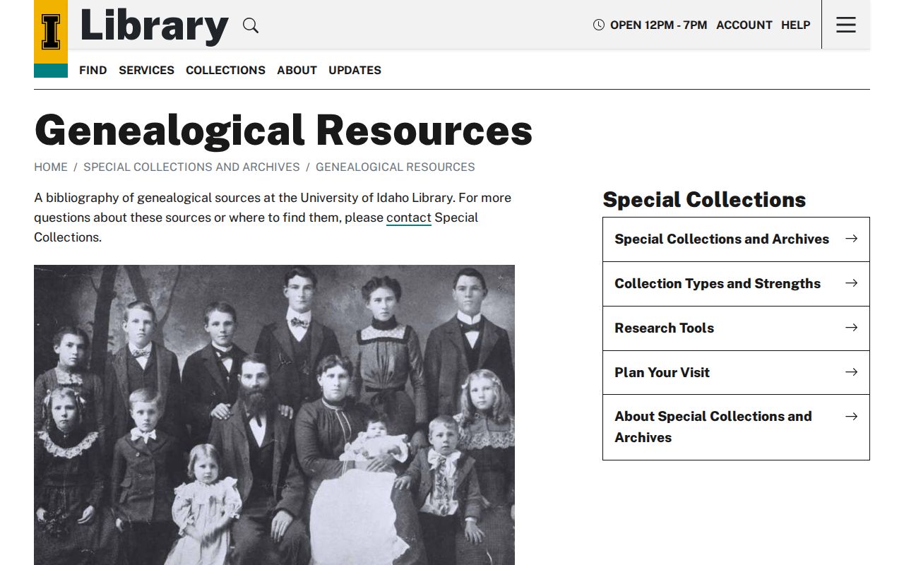 University genealogy resources in the Moscow residents directory